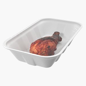 wrapped roasted turkey leg 3D