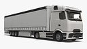 Electric Long Haul Truck With Trailer 2024 White