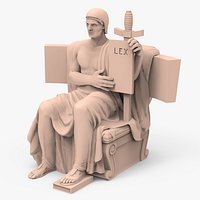 Authority of Law USA Supreme Court Male Statue