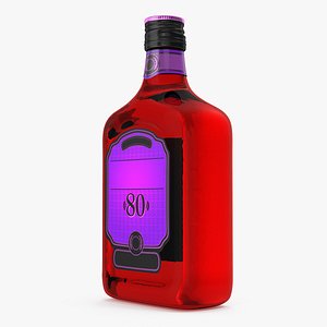 rum bottle 80 vol 3D model