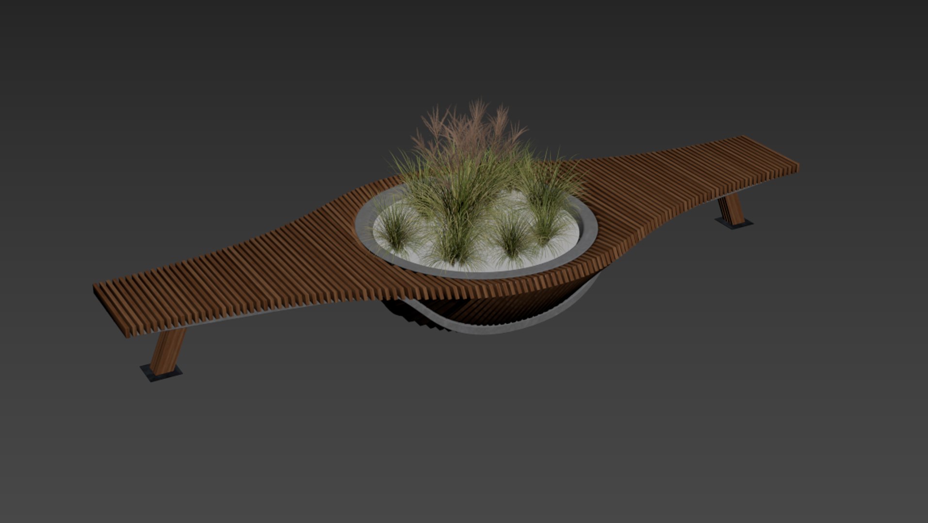 3D Street-bench-2019-Vray Model - TurboSquid 2058598