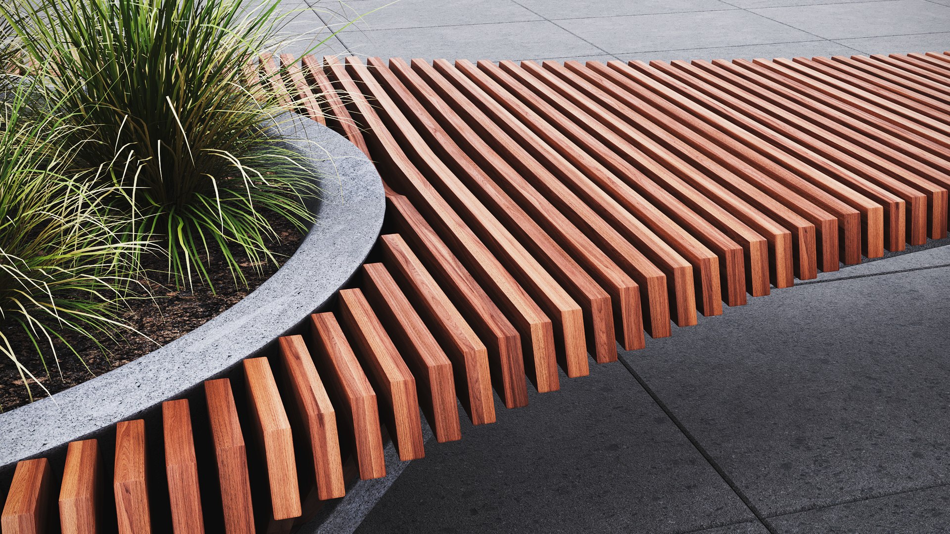 3D Street-bench-2019-Vray Model - TurboSquid 2058598