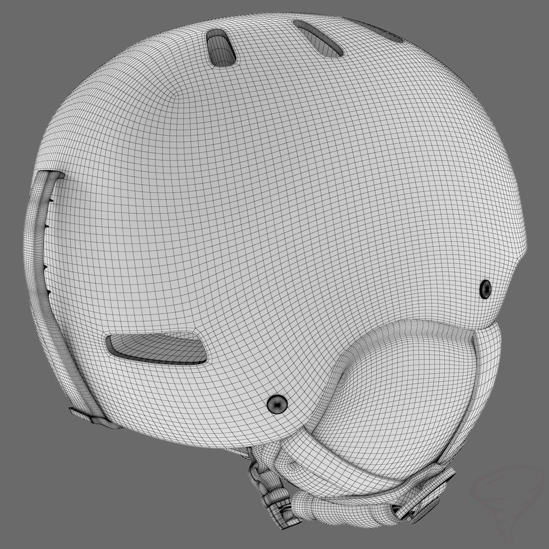trace snowboard helmet 3d model