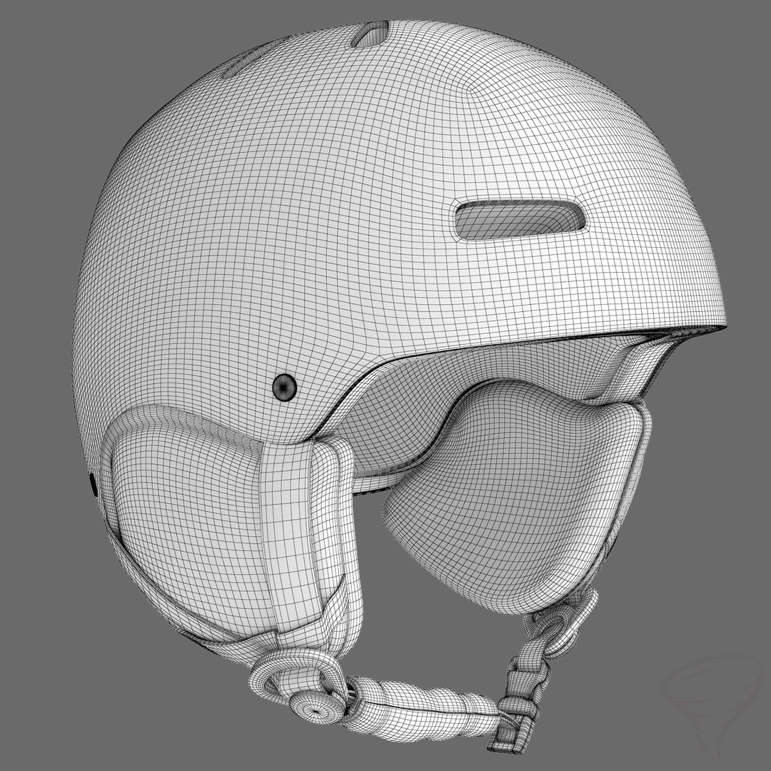 trace snowboard helmet 3d model