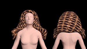 Free beautiful 3d woman's hair