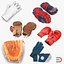 Sport Gloves 3D Models Collection