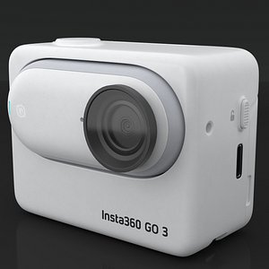 Action Camera  Insta360 GO 3 Standalone 3D model