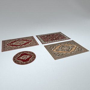 3D model 4 persian rugs
