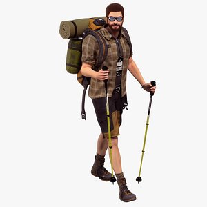Male Hiker Animated HQ Standard License