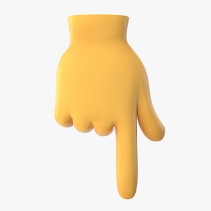 Backhand Index Pointing Down Emoji