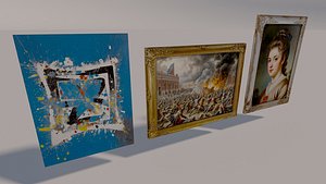 Old Paintings Museum Art model