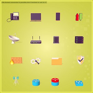 Network Icons Pack 3D