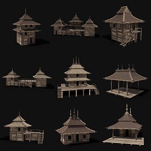 TRIBAL JUNGLE PRIMAL HUT HOUSE REED SILO STORAGE SURVIVAL AAA | 3D model