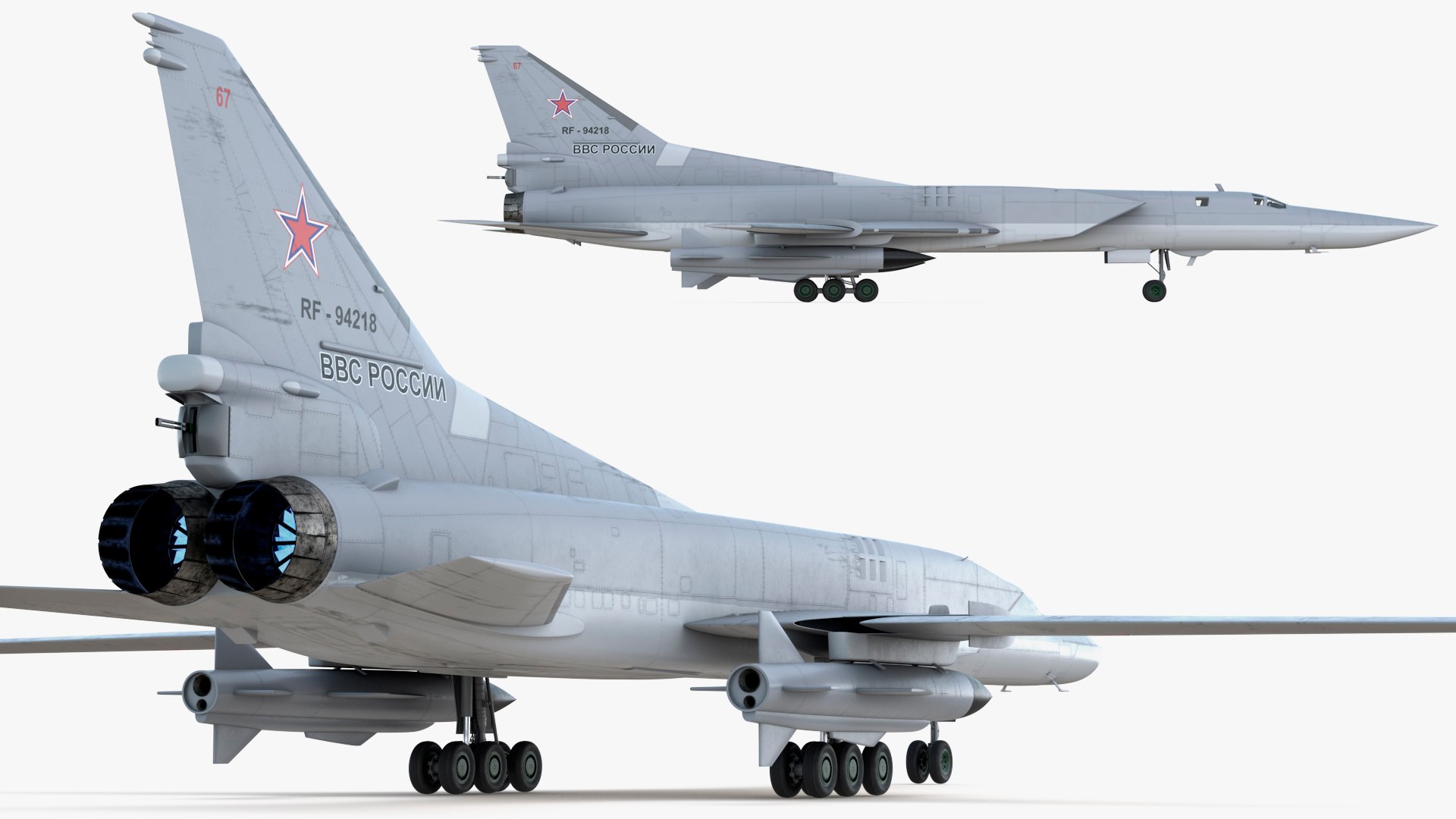3D Supersonic Missile Carrier Tupolev Tu-22M Backfire Rigged model https://p.turbosquid.com/ts-thumb/Z3/EtTcD9/NI/supersonicmissilecarriertupolevtu22mbackfirerigged3dsmodel009/jpg/1675650349/1920x1080/fit_q87/e4048a23ceec8cb89244923d8a9b0d2fa58e94ad/supersonicmissilecarriertupolevtu22mbackfirerigged3dsmodel009.jpg
