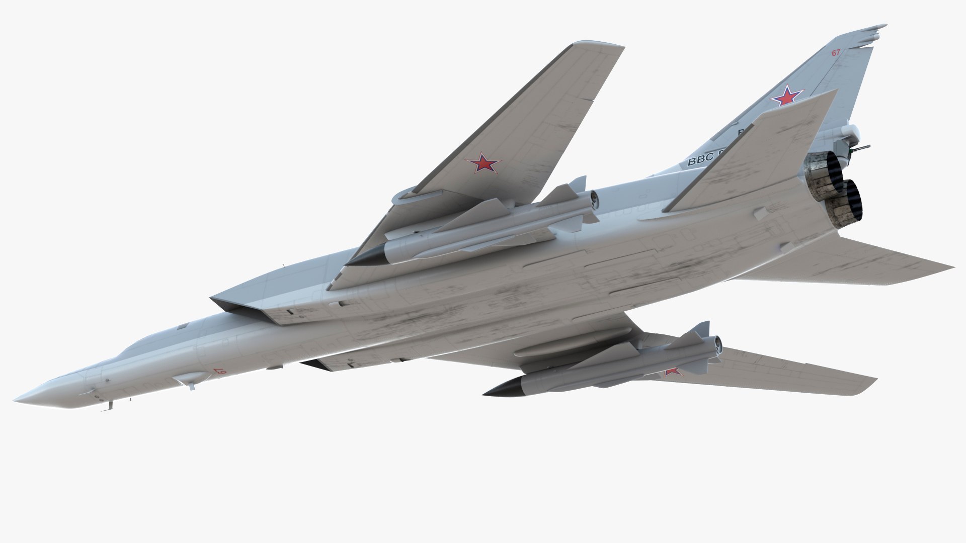 3D Supersonic Missile Carrier Tupolev Tu-22M Backfire Rigged model https://p.turbosquid.com/ts-thumb/Z3/EtTcD9/ip/supersonicmissilecarriertupolevtu22mbackfirerigged3dsmodel010/jpg/1675650353/1920x1080/fit_q87/983406c1e36912dd7a2fcc3ec272177ac105ae29/supersonicmissilecarriertupolevtu22mbackfirerigged3dsmodel010.jpg
