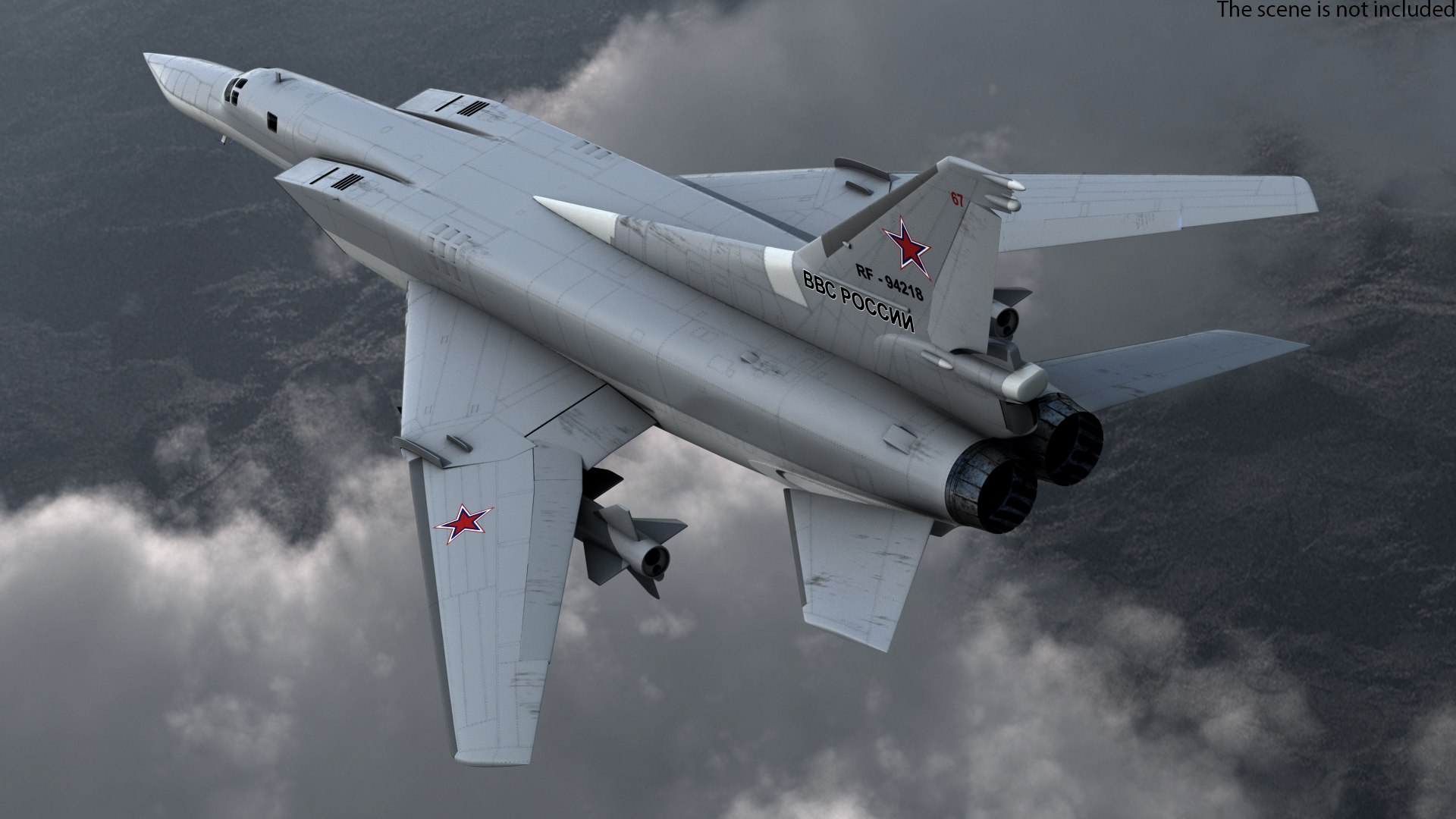 3D Supersonic Missile Carrier Tupolev Tu-22M Backfire Rigged model https://p.turbosquid.com/ts-thumb/Z3/EtTcD9/nC/supersonicmissilecarriertupolevtu22mbackfirerigged3dsmodel003/jpg/1675650325/1920x1080/fit_q87/fd6ca96f8036a6f99710b20094881789bb7ad05a/supersonicmissilecarriertupolevtu22mbackfirerigged3dsmodel003.jpg