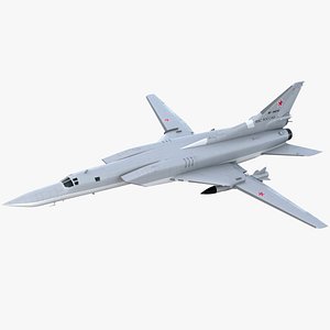 3D Supersonic Missile Carrier Tupolev Tu-22M Backfire Rigged model