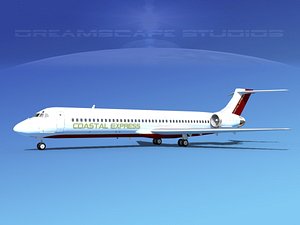 md-87 md-80s jet 3d model