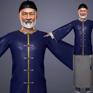 Chinese ancient Qing Dynasty aristocrats 3D model