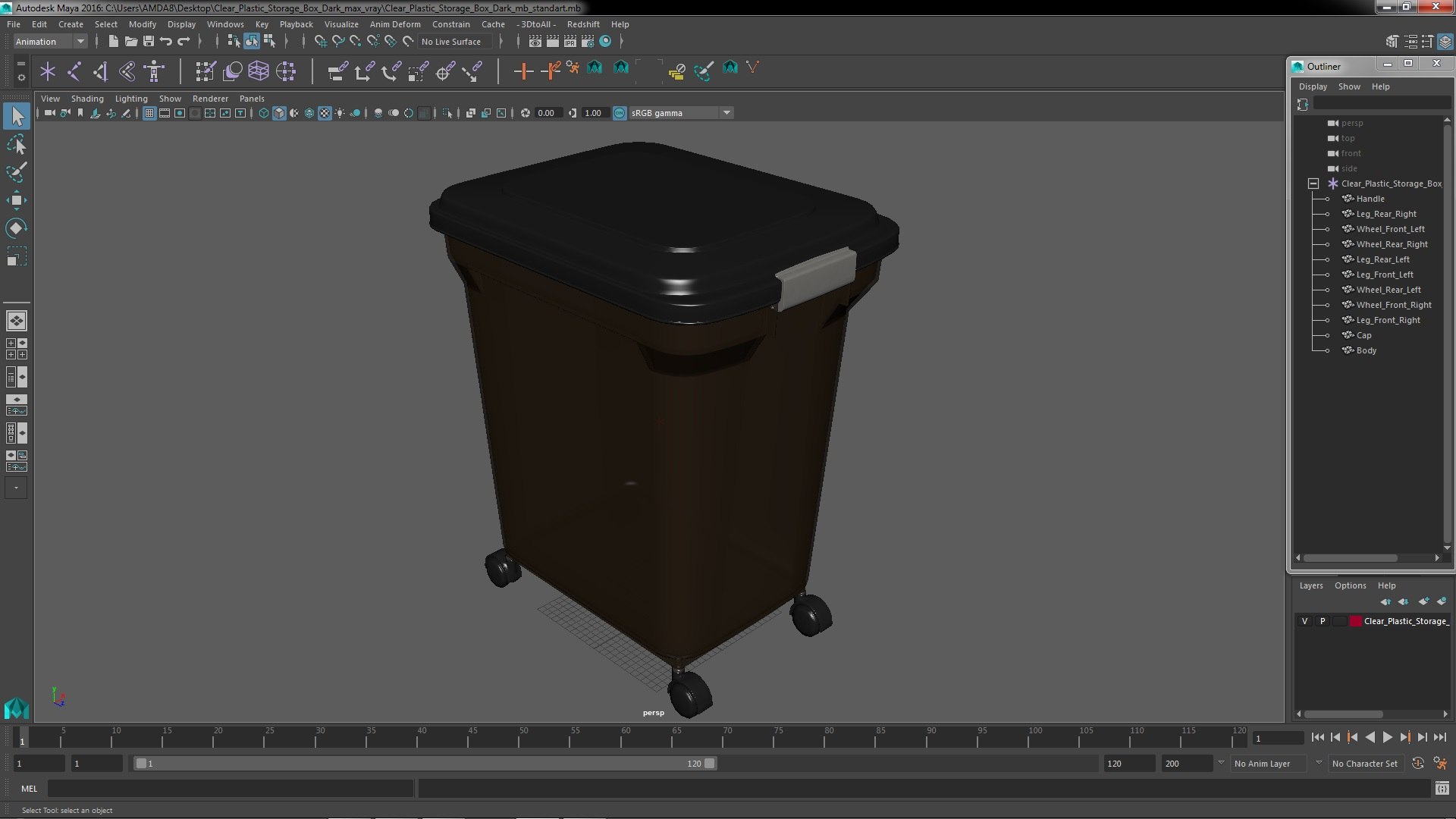 3D model Clear Plastic Storage Box Dark - TurboSquid 2164126