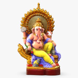 Ganesha Colored Statue