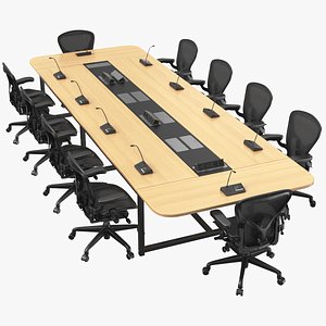 Full Detailed Conference Table