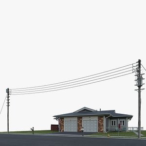 3D One-Story House model