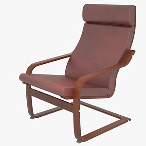 modelled ikea poang 3D model