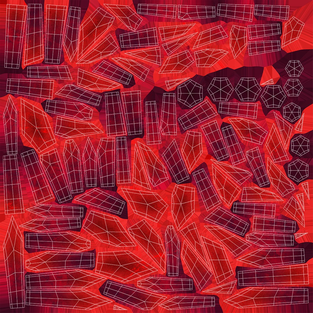 3D Red Crystals Model - TurboSquid 1453170