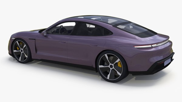 modelo 3d Coche deportivo eléctrico sedán color lila - TurboSquid 2300587