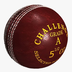 Red Leather Cricket Ball