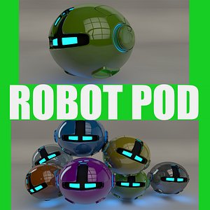 green robotic pod 3d model