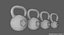 3D model kettlebell set
