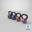 3D model kettlebell set