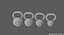 3D model kettlebell set