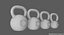 3D model kettlebell set
