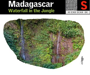 3D waterfall jungle