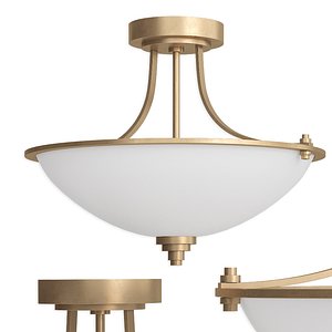Castano 3 - Light Simple Bowl Semi Flush Mount