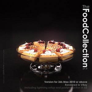 Cherry Cake on a Glass Stand