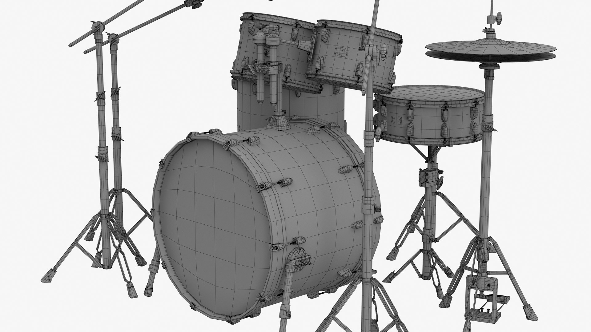 Drum kit yamaha live model - TurboSquid 1583650