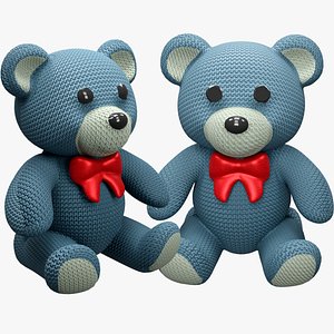 3D Teddy Bear Stuffed Toy model