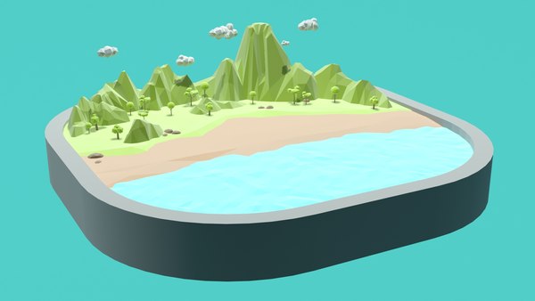 Lowpoly Island model