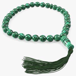 Traditional Islamic Prayer Beads with Tassel Green