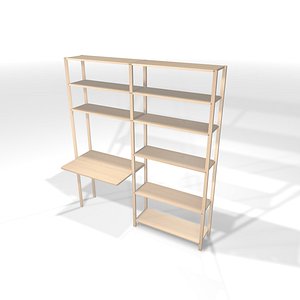 beautiful wood desk 3D model