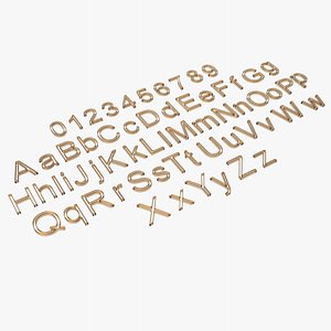 3D Alphabet glass 6 model