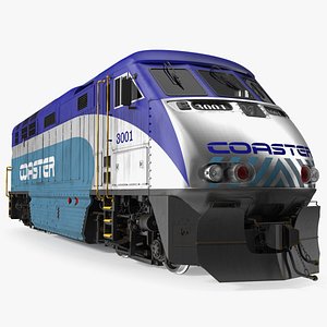 Coaster F59PHI Locomotive 3D model