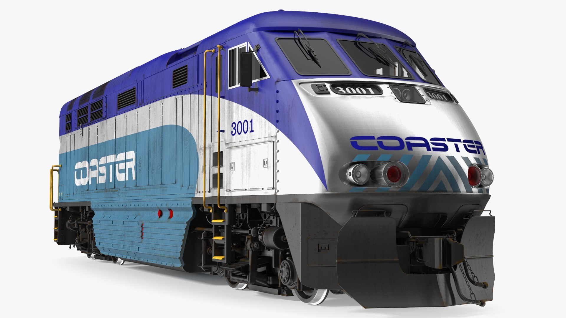 Coaster F59PHI Locomotive 3D model preview