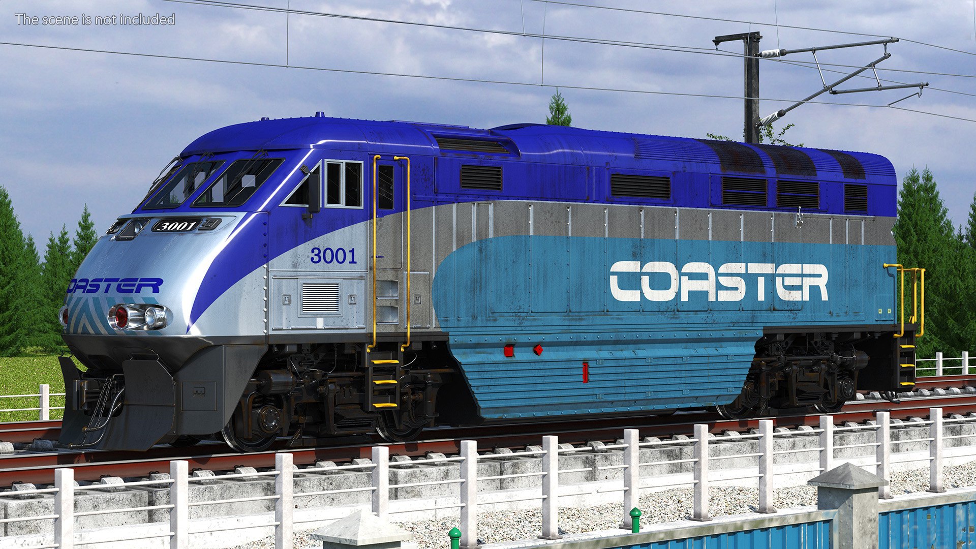 Coaster F59PHI Locomotive 3D Model - TurboSquid 2176930