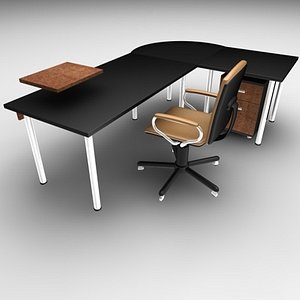 office chair set 3d model