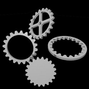 3d cogs gear model
